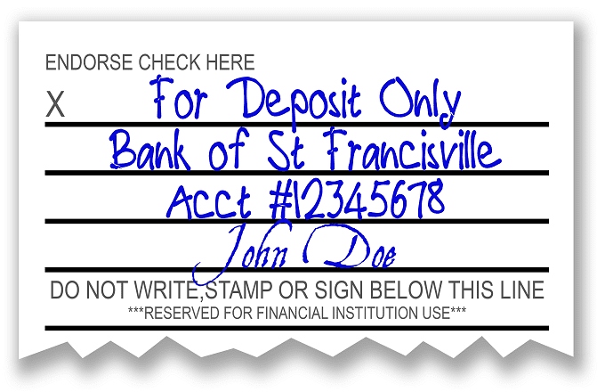 To deposit a check made out to a minor, the parent or guardian must sign the back of the check in the presence of a bank teller.
