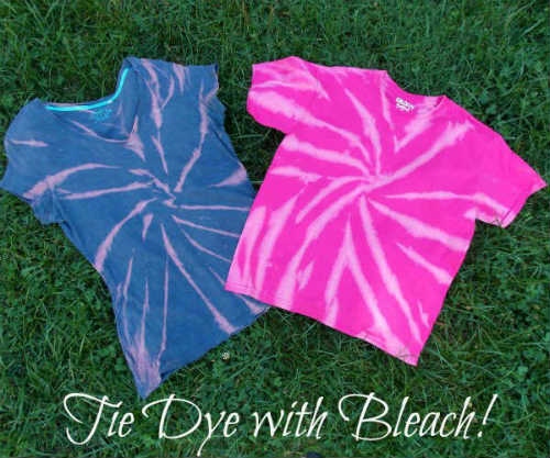To reverse your tie dye with bleach, simply let the bleach sit on the fabric for as long as you want the color to be removed.