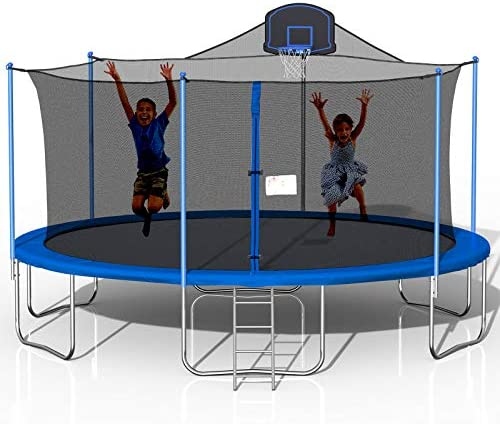 Trampoline basketball is a great way to get kids active and having fun.