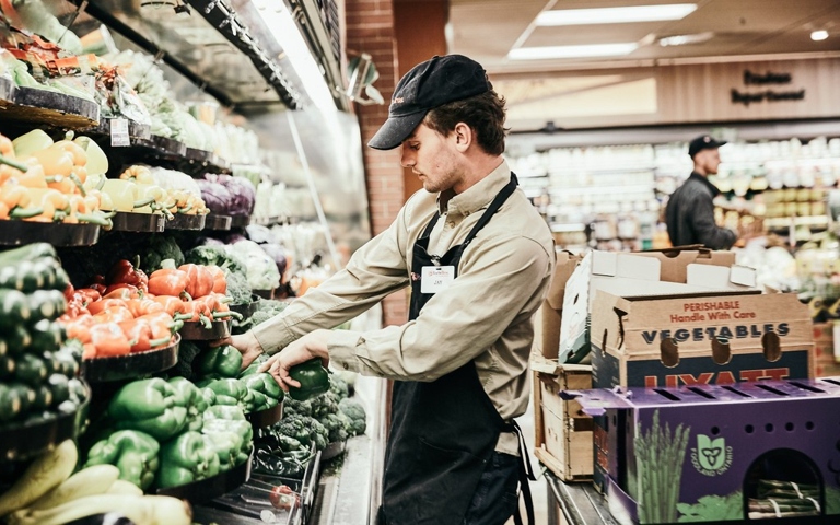 Working in a grocery store can be a great summer job for a teen.