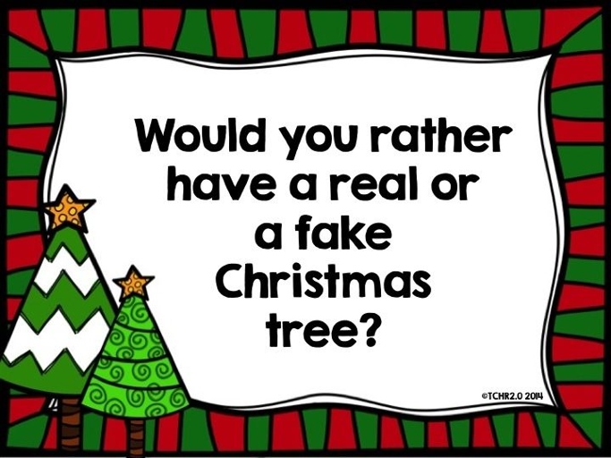 Would you rather have a real or fake Christmas tree?