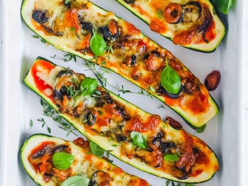 Zucchini pizza boats are a great way to get your veggies in while still enjoying a delicious snack.